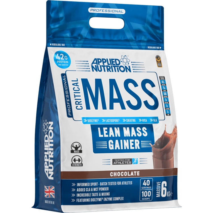  أبلايد نيوتريشن كريتيكال ماس لين ماس جاينز، شوكولاتة، 6 كجم - Applied Nutrition Critical Mass Lean Mass Gainz, Chocolate, 6 Kg 