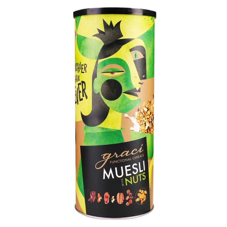  جراسي  موسلي مكسرات، 500 جرام - عبوة من قطعة واحدة-Graci Muesli Nuts, 500G - Pack Of 1 