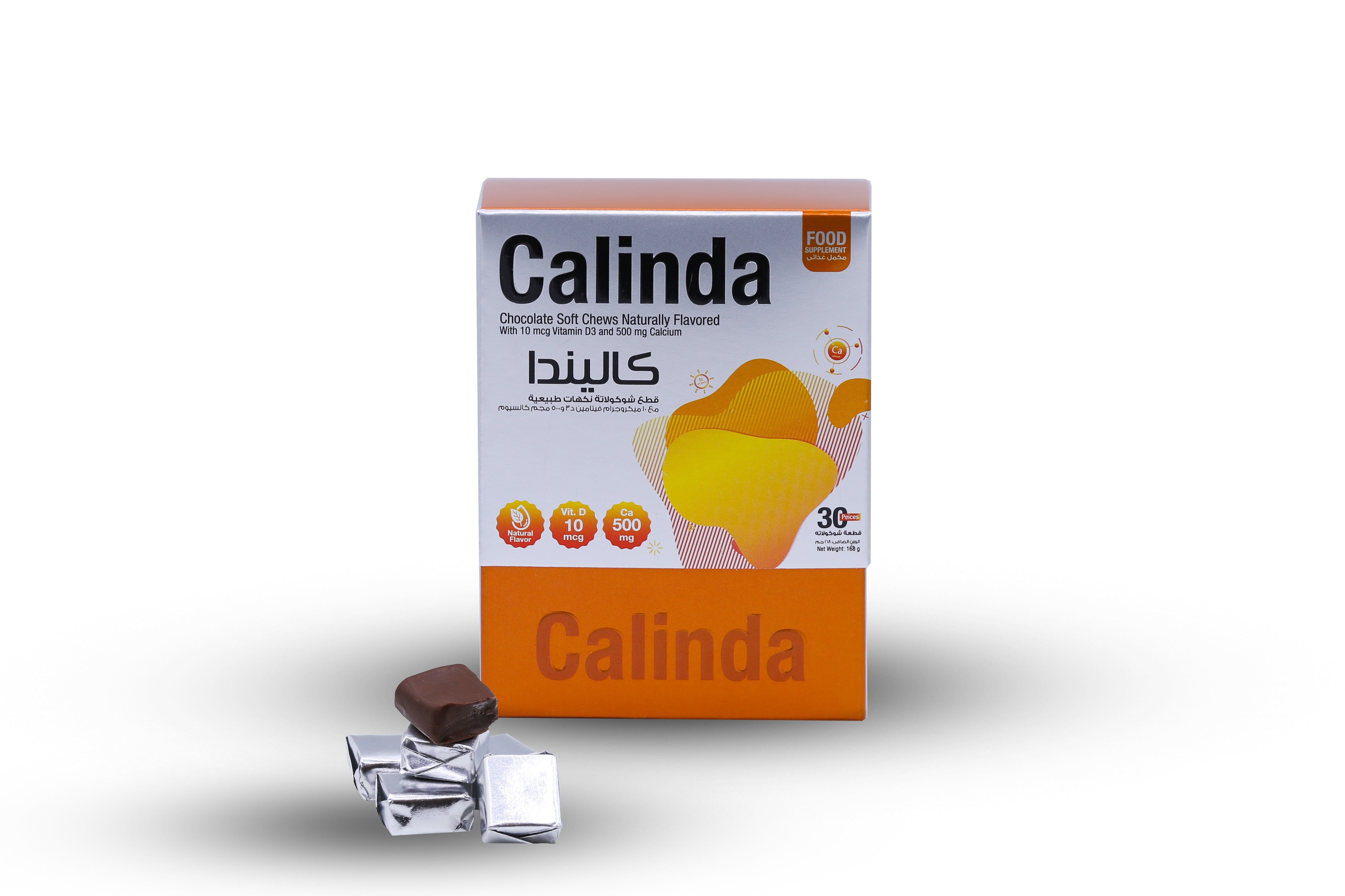  Calinda Milk Chocolate pieces with Calcium And Vitamin D3 - 30 pieces Calinda 