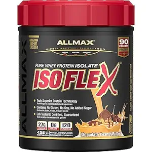  ال ماكس بروتين ايزو فليكس 1 رطل بنكهة شوكولاتة فول سوداني -ALLMAX Isoflex Chocolate Peanut butter 1LB 
