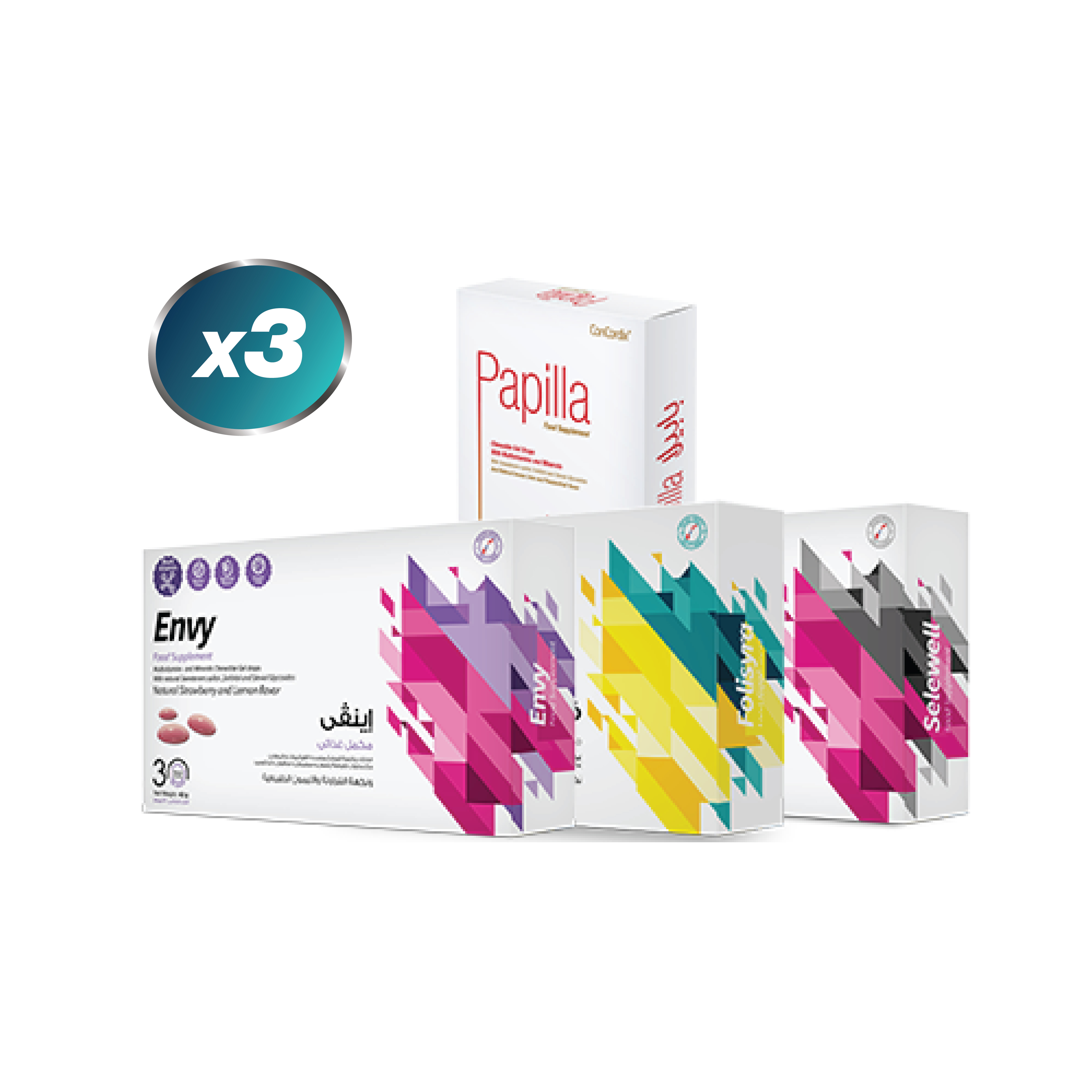  Three-months Beauty Package (Papilla – Envy – Selewell – Folysira) 