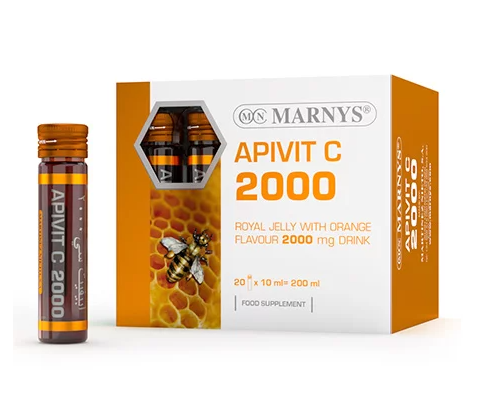  Apivit C Plus 2000 mg. MARNYS Royal Jelly and Vitamin C 20 bottle*10ML 