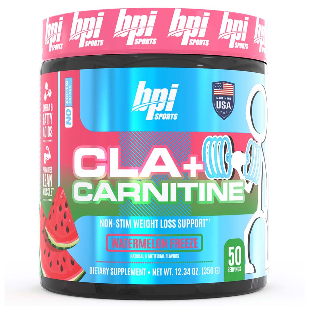  BPI CLA+ Carnitine Watermelon Freeze (355g) 12.52 OZ - 50Ser - بي بي آئي سي أيل أيه مع كرياتين بنكهة بطيخ 355 جرام ، 50 حصة 