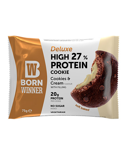  بورن وينر ديلوكس كوكي -كوكيز كريمة 75 جم-Born Winner Deluxe Cookies And Cream Cookies 75g 