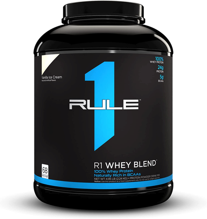  رول ون واي بليند فانيلا ايس كريم 68 سكوب 4.95 رطل - RULE 1 WHEY BLEND VANILLA ICE CREAM 68 SERV. 4.95 LB 