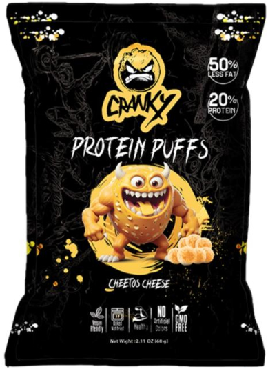  كرانكي منتفخات البروتين بنكهة جبنة الشيتوس 60 جم - Cranky Protein Puffs -Cheetos Cheese 60G 