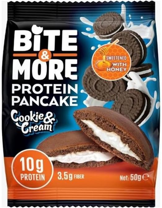  بايت اند مور بروتين بان كيك أوريو 50 جم - BITE & MORE PROTEIN PANCAKE OREO 50 GM	 