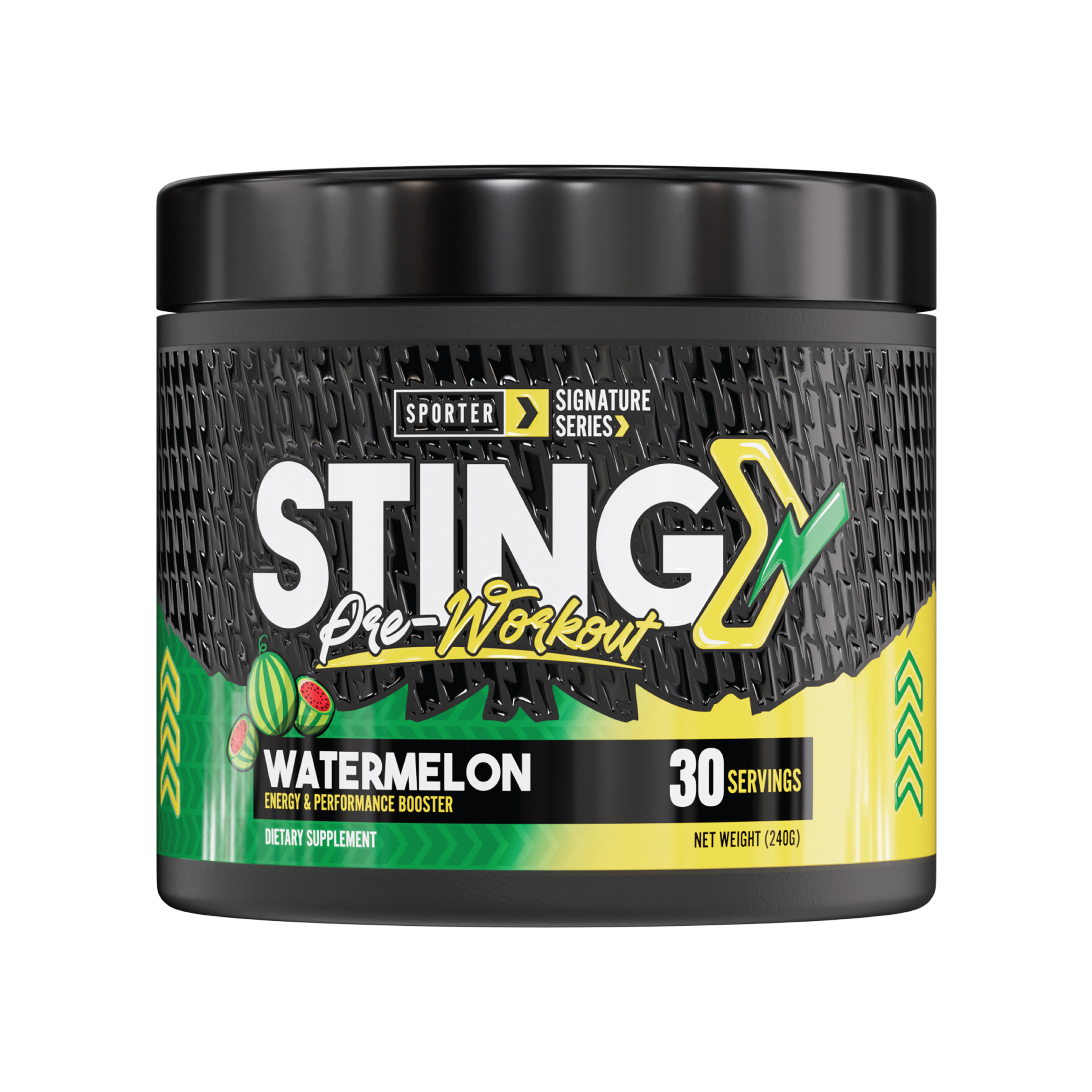  سبورتر – ستينج بري ووركاوت – بطيخ – 30 حصة - Sporter - Sting Pre-Workout - Watermelon - 30 Servings 