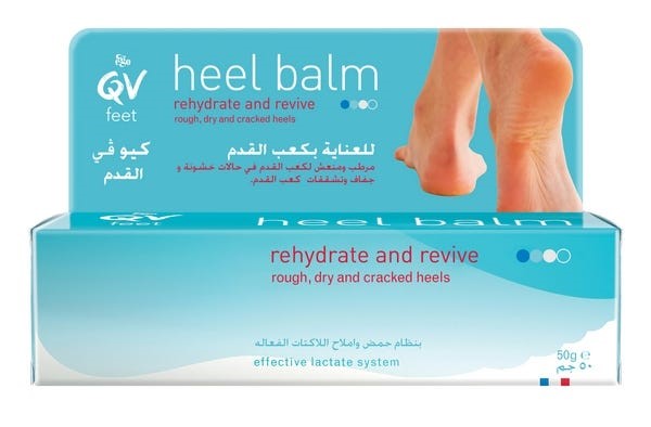  بلسم كعب القدم من كيو في | ترطيب وإحياء الكعوب المتشققة 50جرام-QV Feet Heel Balm | Rehydrate & Revive Cracked Heels 50g 