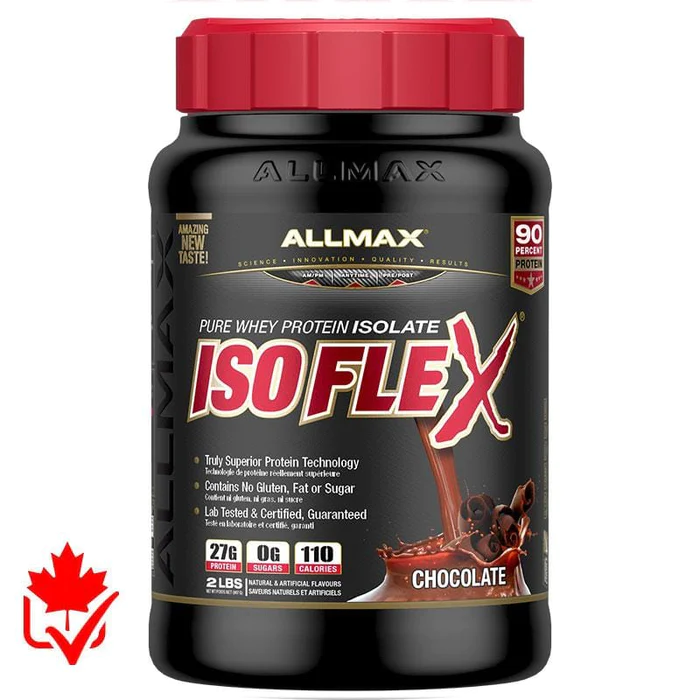  اولماكس ايزوفلكس بروتين مصل الحليب المعزول،  بالشوكولاتة - 2 رطل 30 حصة-ALLMAX ISOFLEX Whey Protein Isolate,With Chocolate- 2 lb 30 Servings 