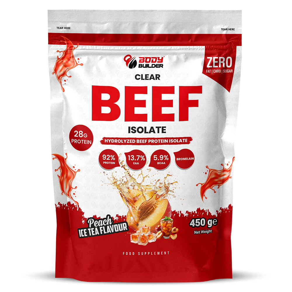  BODY BUILDER CLEAR BEEF ISOLATE PEAH AND IE TEA FLAVOUR 450GM 