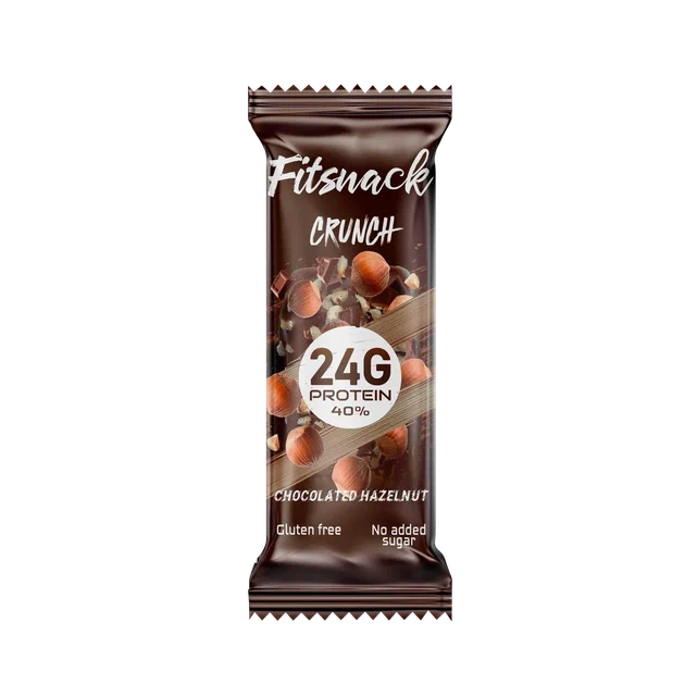  فيت سناك كرانشي بار بشيكولاتة البندق مع الكولاجين 60 جم - FITSNACK CRUNCH CHOCOLATED HAZELNUT WITH COLLAGEN 60GM 