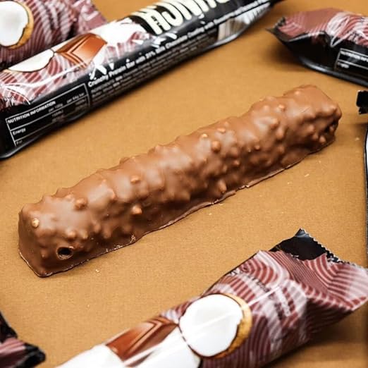  Warrior HIGH PROTEIN BARS 20g Protein Caramel Crispy Crunch Bars - Milk Chocolate & Coconut 