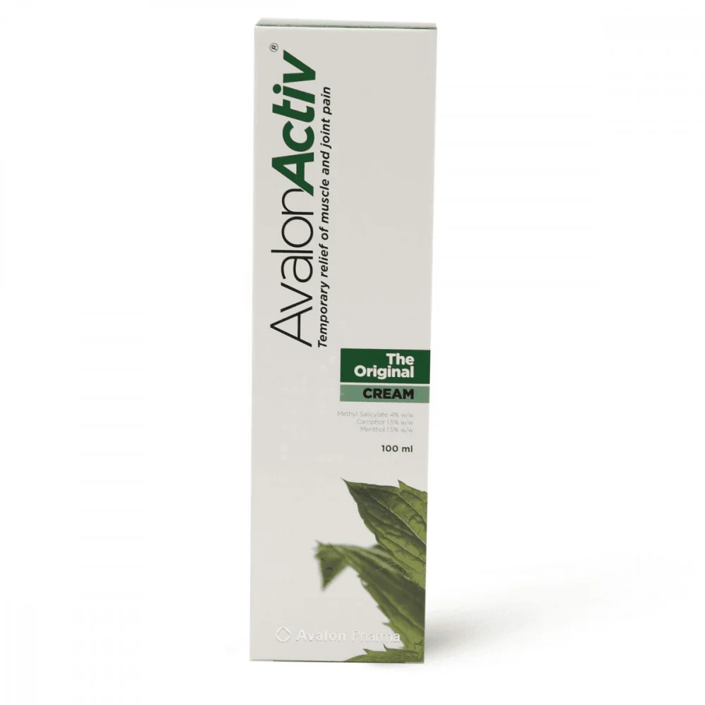  أفالون أكتيف كريم الأصلي لتخفيف آلام العضلات 100 مل-AVALON ACTIVE THE ORIGINAL Muscle Pain Relief CREAM 100 ML 