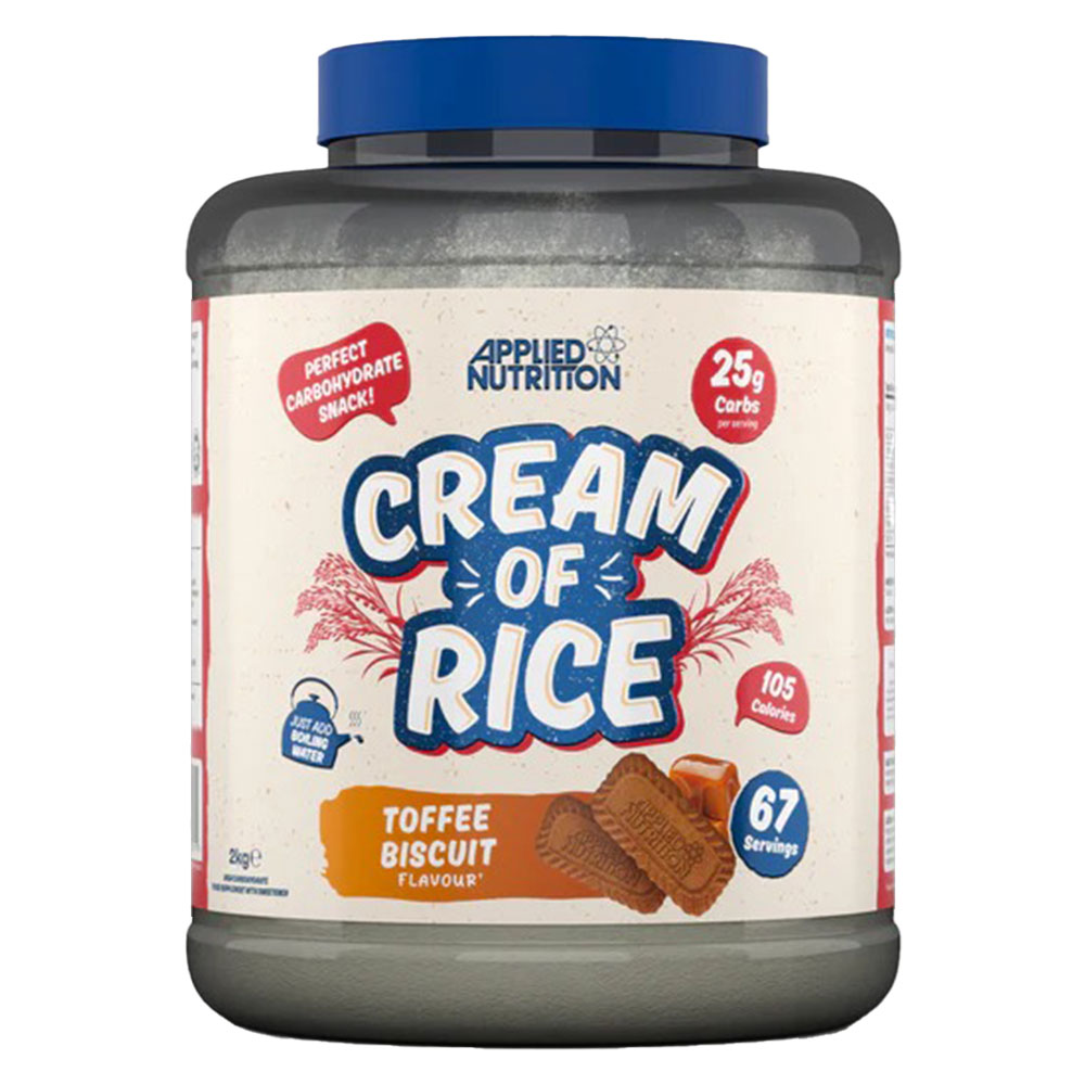  أبلايد نيوترشن كريم الأرز, بسكويت توفي , 2 كجم .. Applied Nutrition Cream Of Rice Toffee Biscuit 2 KG 
