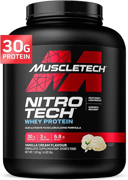  MuscleTech Nitro Tech Wehy Protein Vanilla, 4 lbs 