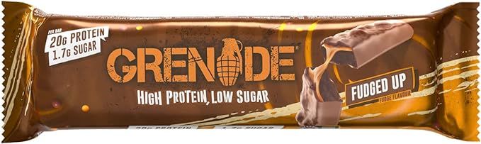  جرينيد لوح عالي البروتين وقليل السكر - فادج أب-60جرام-Grenade High Protein, Low Sugar Bar -60gm- Fudged Up 