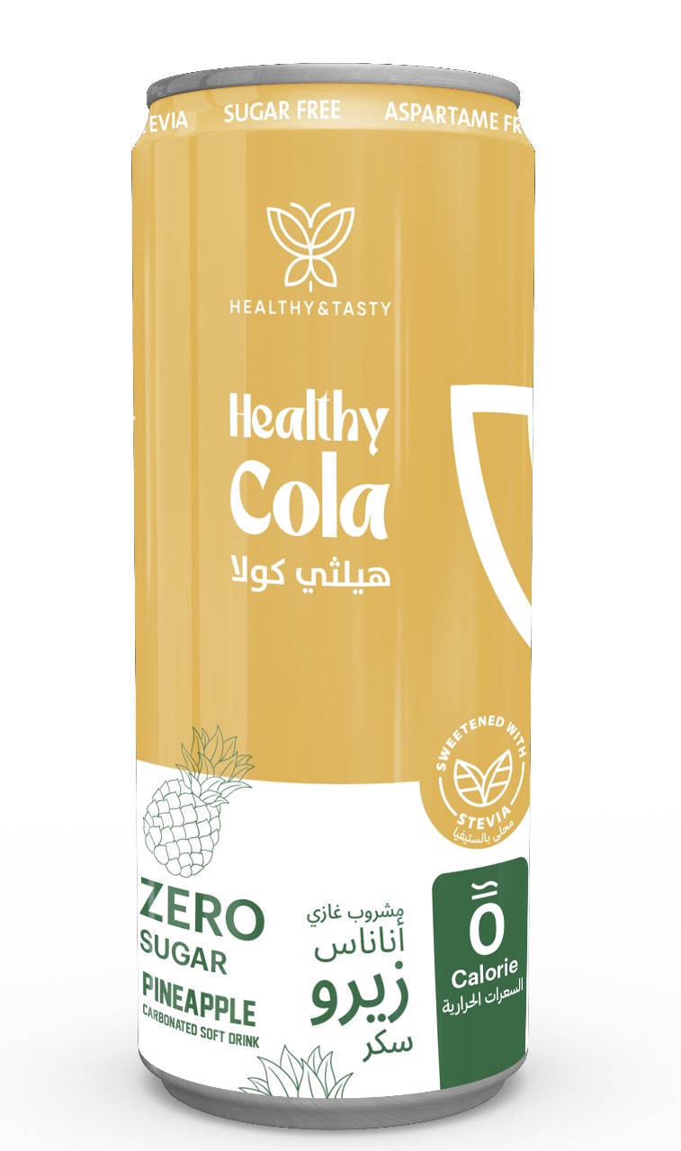  هيلثي كولا بنكهة الأناناس زيرو سكر 250 مل - HEALTHY COLA PINEAPPLE ZERO SUGAR 250 ML 