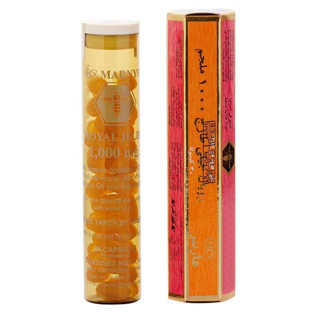  مارنيز - غذاء ملكات النحل الطازج 1000 ملجم - 30 كبسولة-MARNYS Fresh Royal Jelly 1000Mg 30 Capsules 
