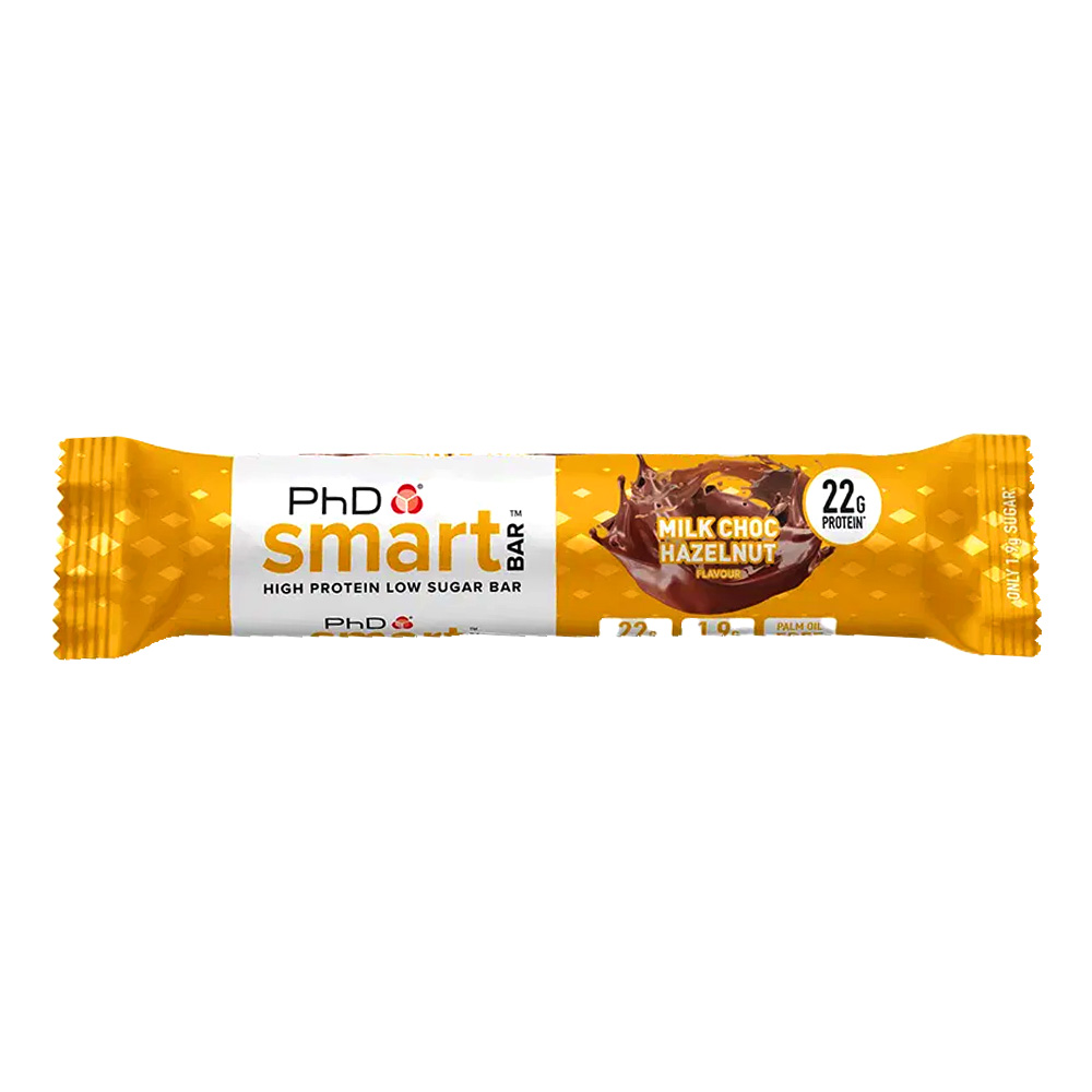  بي أتش دي نيوترشن سمارت بار, شوكولاتة بالحليب بالبندق, 64 جم - PHD SMART BAR MILK CHOC HAZELNUT  64 GM 