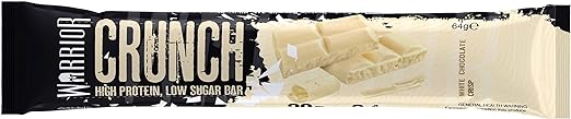  واريور- كرانش - ألواح عالية البروتين 64 جرام - 20 جرام بروتين - شوكولاتة بيضاء-Warrior- Crunch - High Protein Bars  64g- 20g Protein-White Chocolate 