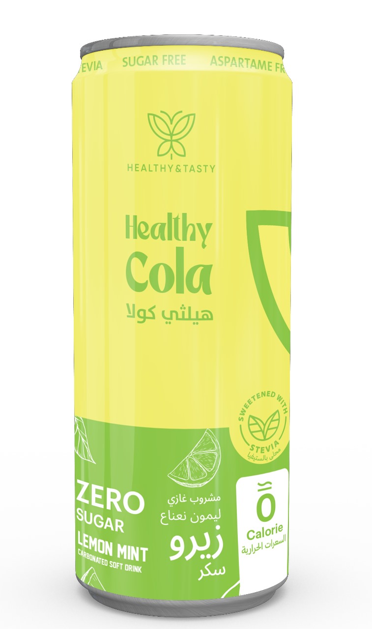  هيلثي كولا بنكهة الليمون والنعناع زيرو سكر 250 مل - HEALTHY COLA LEMON MINT ZERO SUGAR 250 ML 