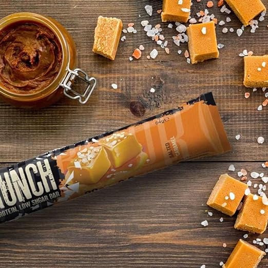 واريور كرانش-ألواح عالية البروتين 64 جم كراميل مملح-Warrior Crunch-High Protein Bars Salted Caramel 64 gm 