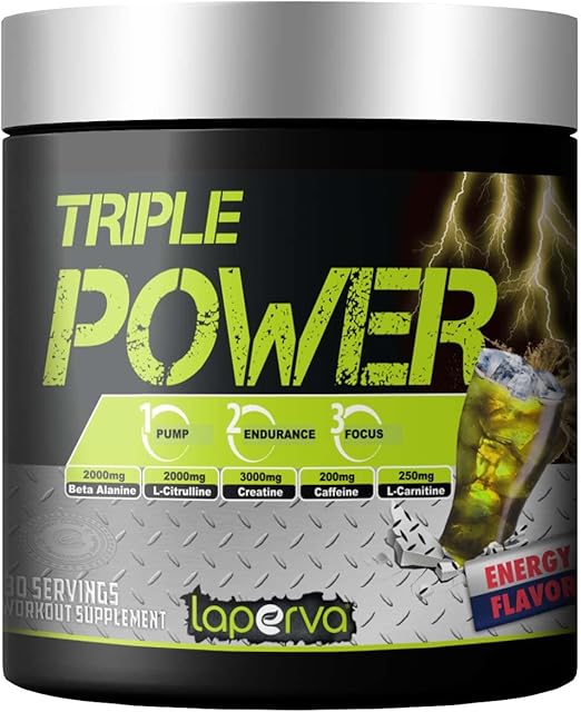  لابيرفا تربل باور, طعم الطاقة, 30, تعزيز الأداء البدني وتقليل التعب-LAPERVA TRIPLE POWER ENERGY FLAVOR 