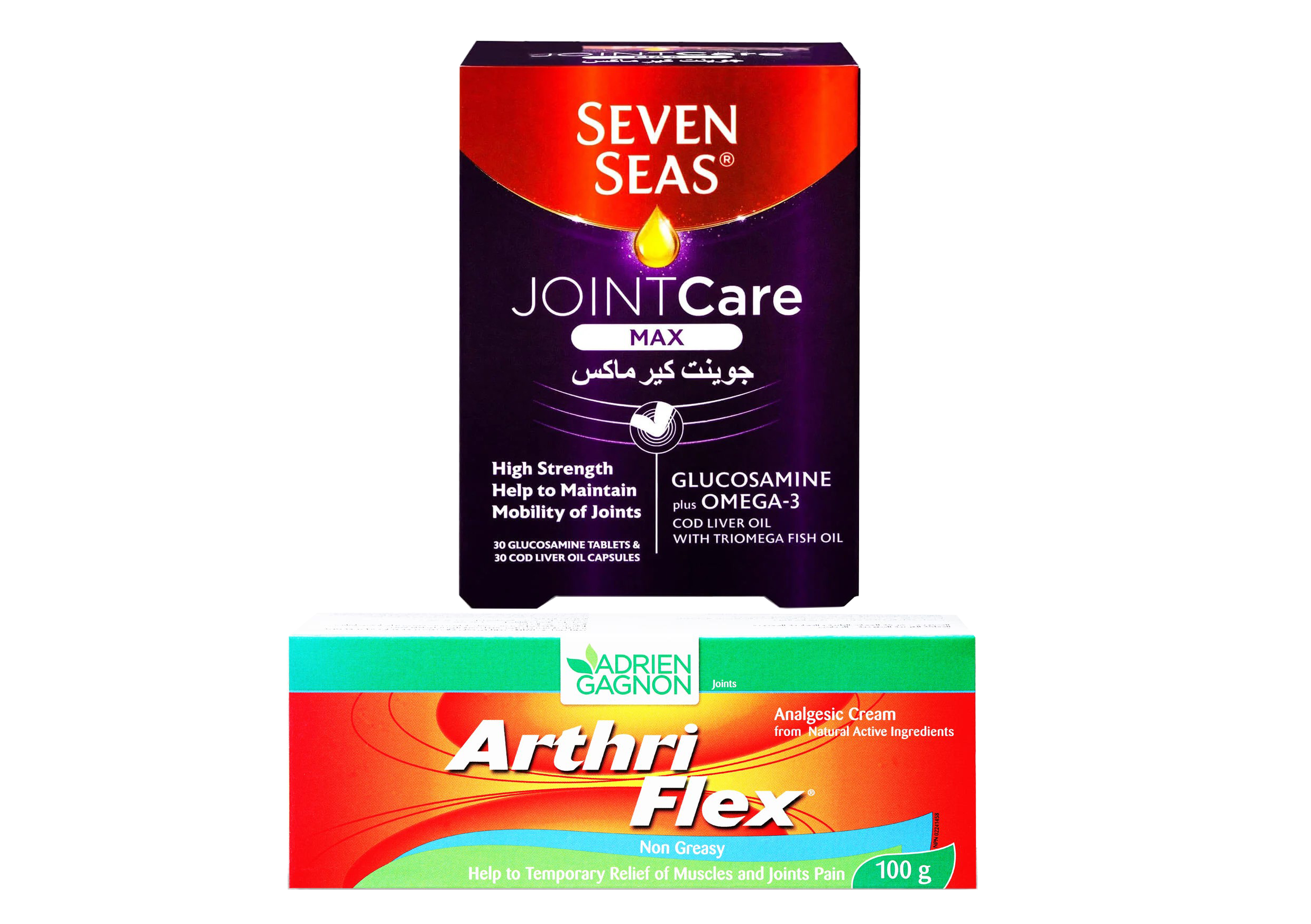  Seven Seas Joint Care Max 30 Tablets 30 Capsules + ARTHRIFLEX JOINT CREAM 100 GM 