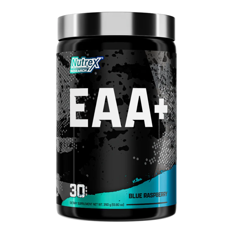  Nutrex EAA+ Blue Raspberry (390g) 13.8 OZ - 30Ser - نيوتركس أي ايه أيه + بنكهة توت العليق الأزرق 390 جرام، 30 حصة 