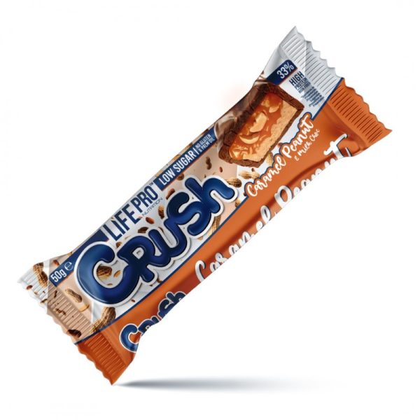  لايف برو فيت بروتين بار بنكهة الفول السوداني والكاراميل 50 جم  - LIFE PRO FIT FOOD CRUSH BAR 33% PROTEIN   PEANUT CARAMEL 50G 