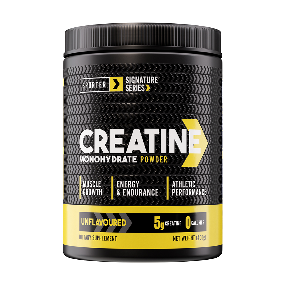  سبورتر – كرياتين مونوهيدرات – بودرة – بدون نكهة – 400 جم - Sporter Signature Series - Creatine Monohydrate Powder - Unflavoured - 400 Grams 