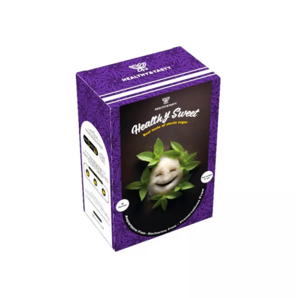  هيلثى اند تيستى محلي استيفيا 37.5 جرام - HEALTHY & TASTY SWEET 37.5 G 