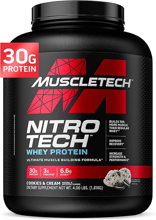  نيتروتك مصل تك كوكيز اند كريم 4 باوند-MuscleTech NitroTech Cookies and Cream 4lbs 