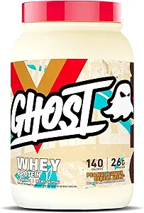  جوست واي بروتين بودرة - حليب حبوب زبدة الفول السوداني- (26 حصة)-GHOST WHEY PROTEIN 2LB 26 SERV PEANUT BUTTER CMILK 