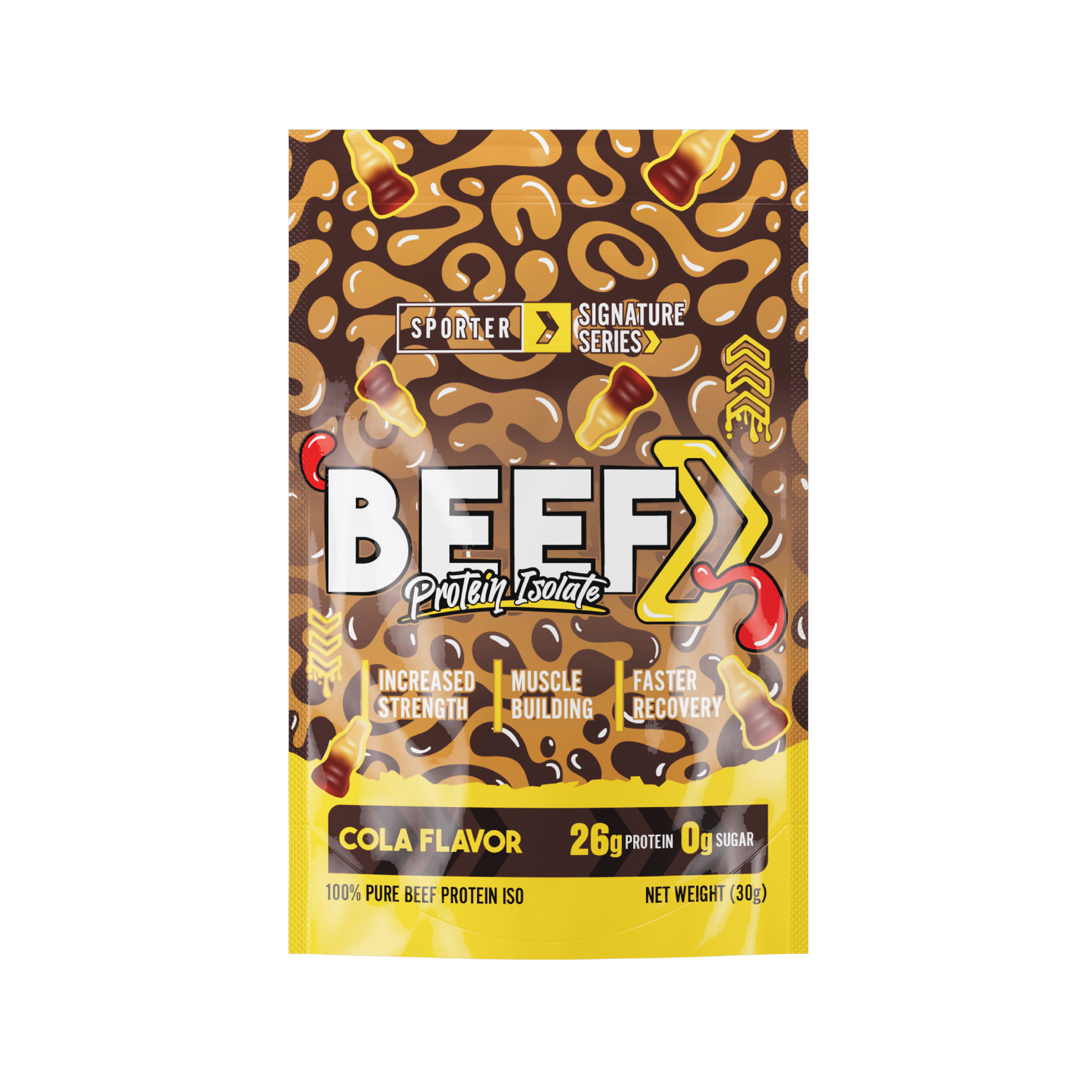  سبورتر – بي بروتين آيزوليت ساشيه – كولا – حصة واحدة - sporter-beef-protein-isolate-sachet-cola-1-serving 