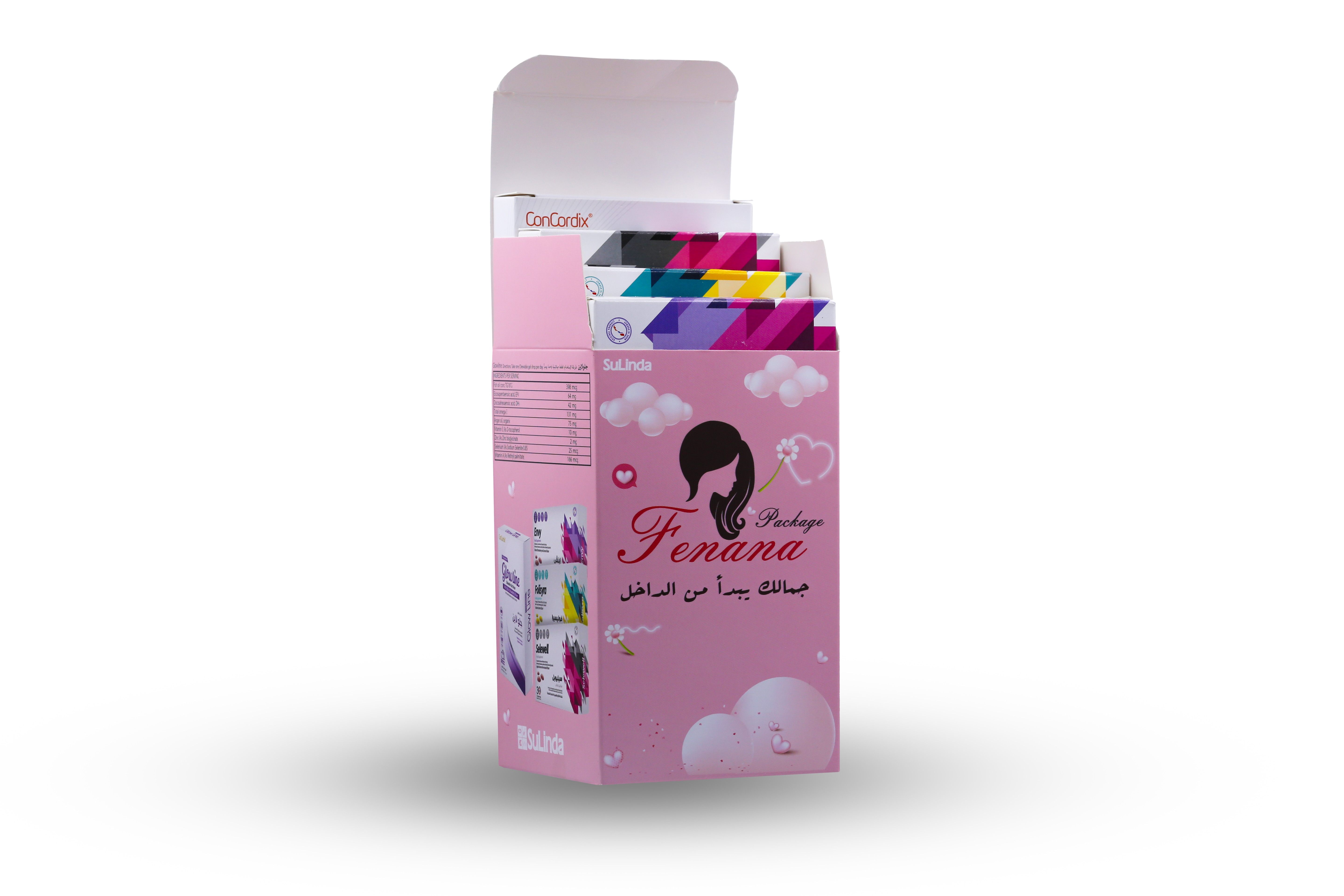  بكج فينانة للعناية بالشعر والأظافر (جلولاين-اينفي- سيليويل - فوليسيرا ) - Fenana Package  Hair and Nails care  (Envy-folysira-glowline30- selewell) 