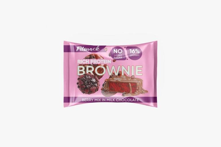  فيت سناك كيك براوني بالتوت – 50 جم - Fitsnack Brownie Berry – 50 gm 
