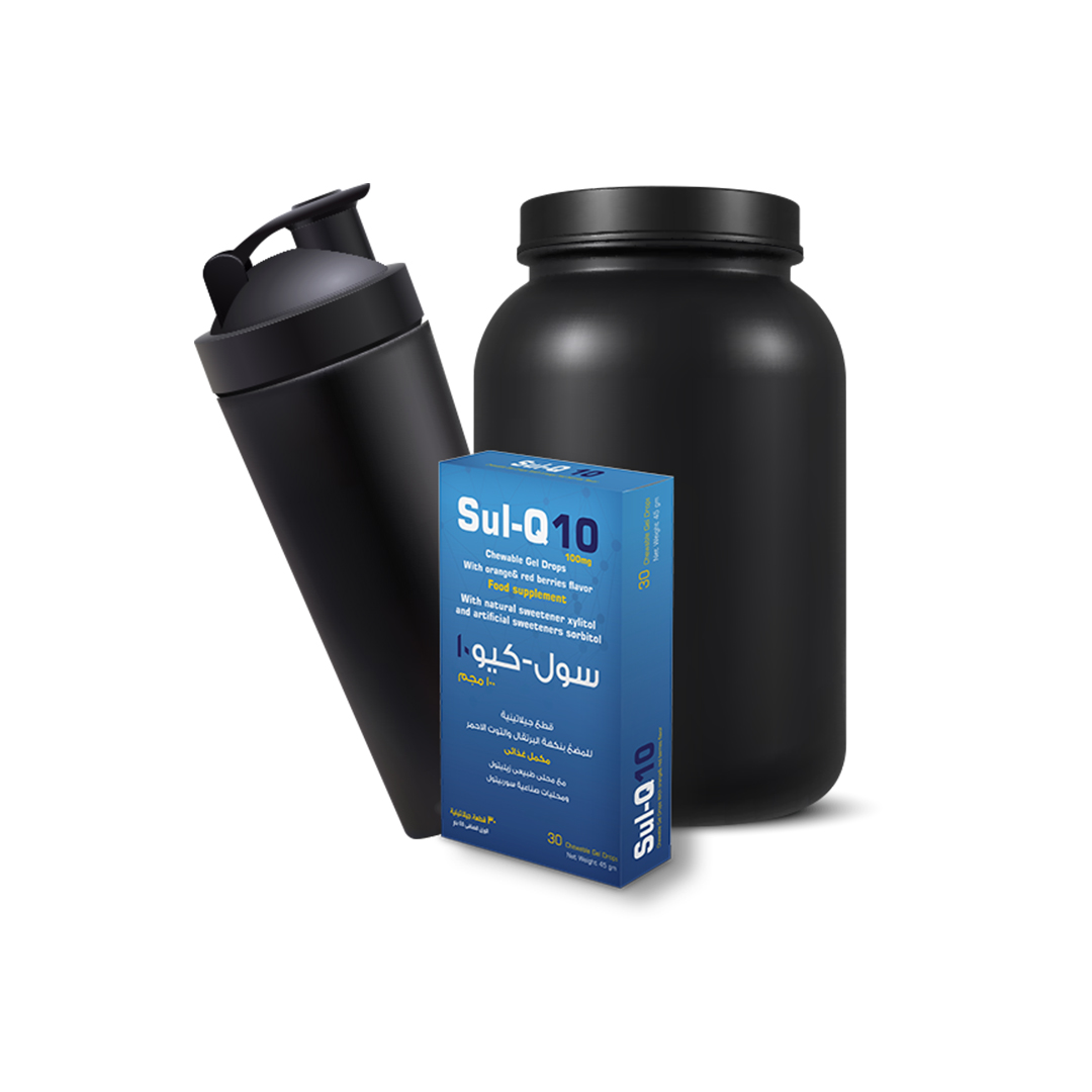  اشترى بروتين حجم 3 باوند تحصل علي شيكر + سول كيو 10 مجانا-Buy a 3 pound protein and get a shaker + Soul Q10 for free 