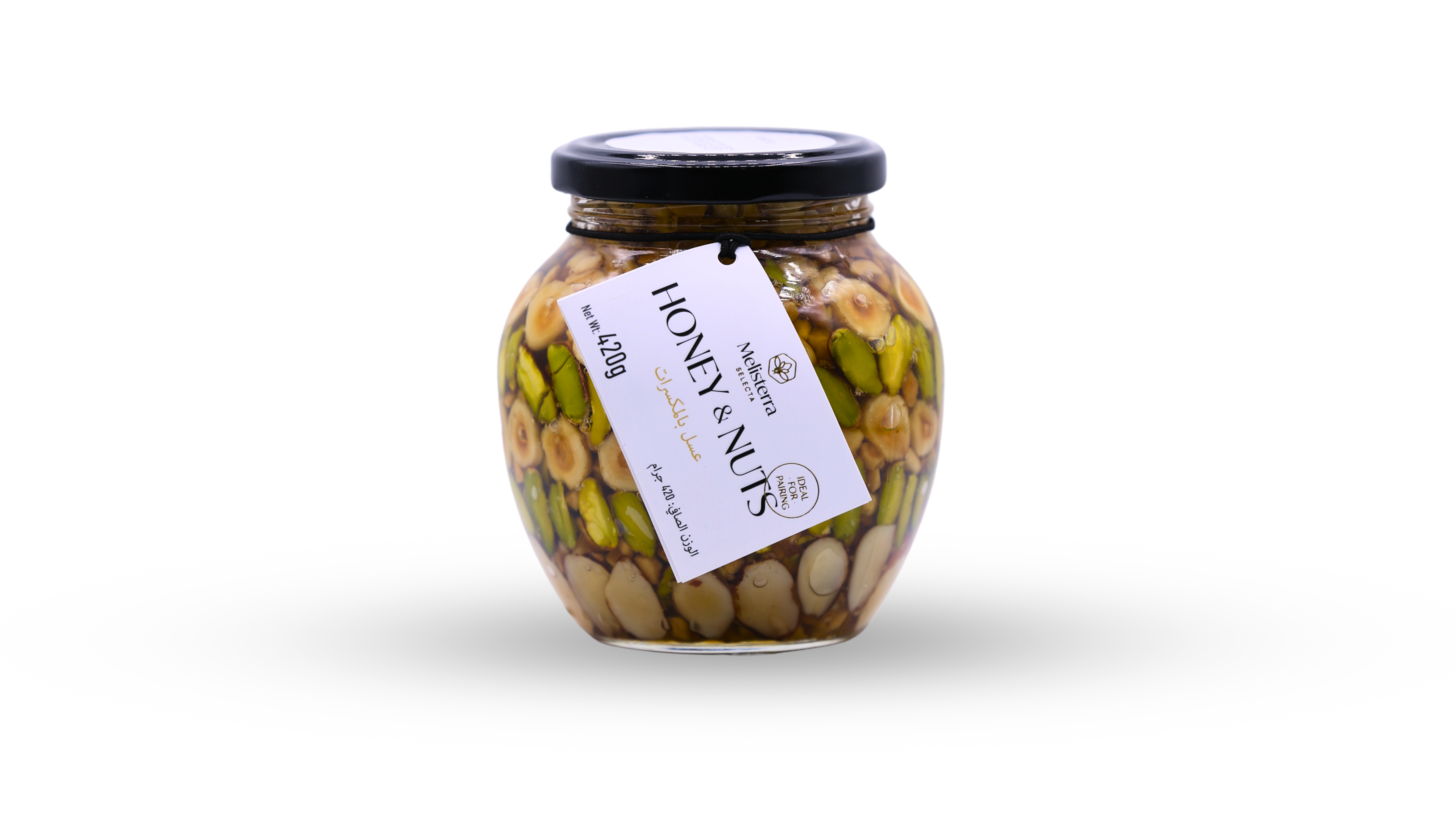  عسل ميليستيرا بالمكسرات والأزهار مع اللوز والفول السوداني والفستق والبندق - Mellisterra Nuts and Polyflora Honey with Almond, Peanut, Pistachio, and Hazelnut 