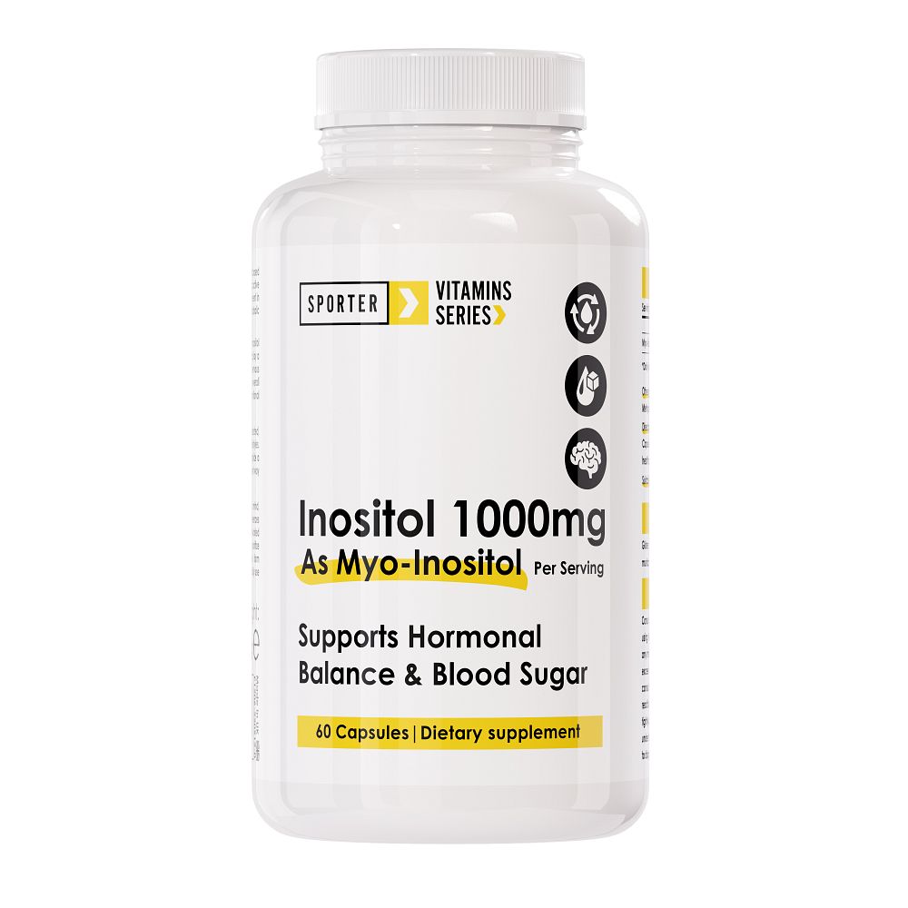  Sporter - Inositol 1000mg As Myo-Inositol - Not Flavored - 60 Capsules 