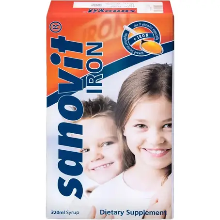  شراب سانوفيت متعدد الفيتامينات مع الحديد 320 مل-Sanovit Multivitamin With Iron 320 ml Syrup 