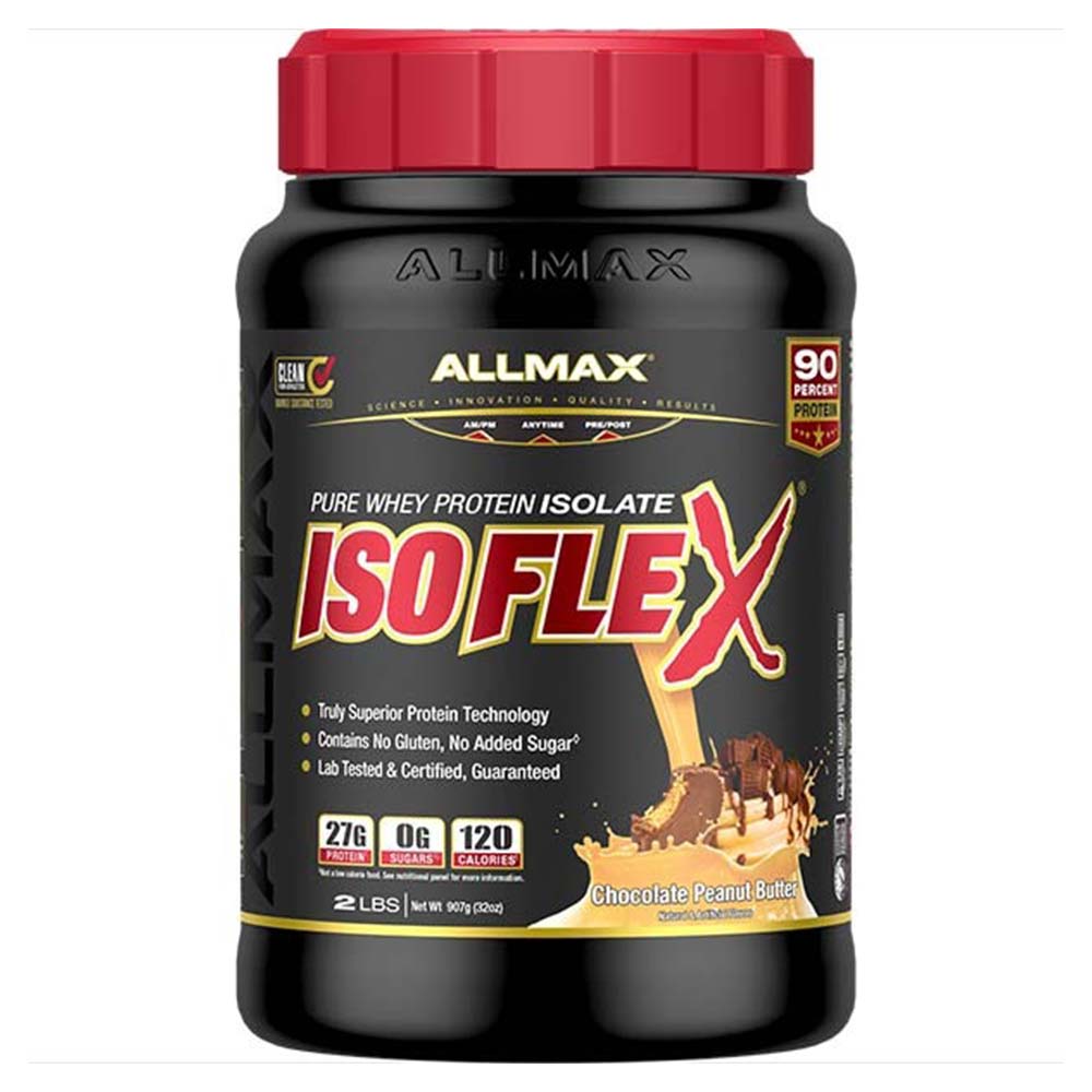  أولماكس‏ أيزو فلكس, شوكولاتة زبدة الفول السوداني, 2 رطل-ALLMAX ISOFLEX PEANUT BUTTER CHOCOLATE 2LB 