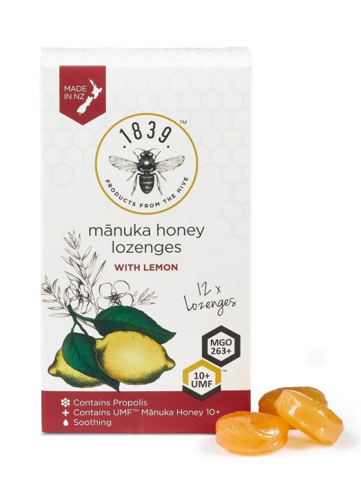 حلوى بعسل المانوكا للإستحلاب بطعم الليمون - Manuka Honey Lozenges with Lemon