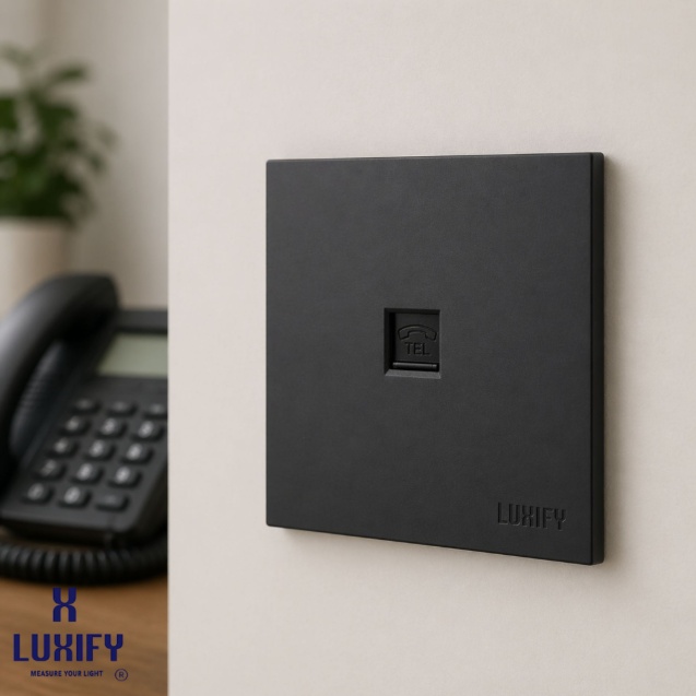 slim telephone wall outlet