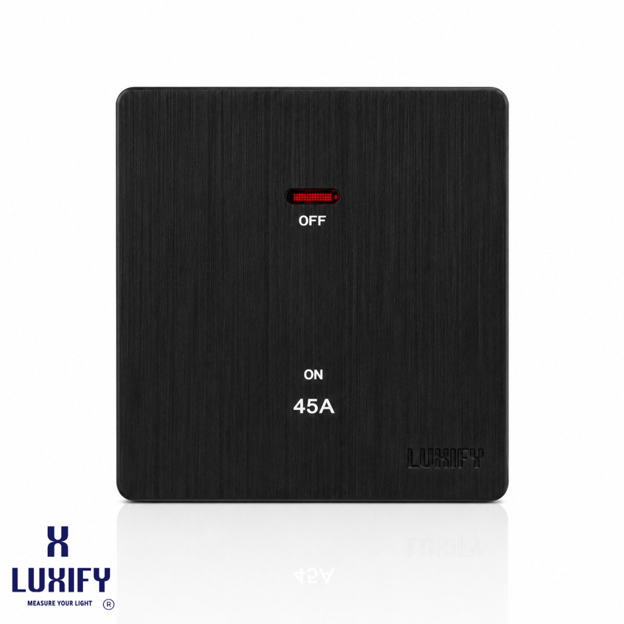مفتاح مكيف 45 أمبير كبير أسود LUXIFY