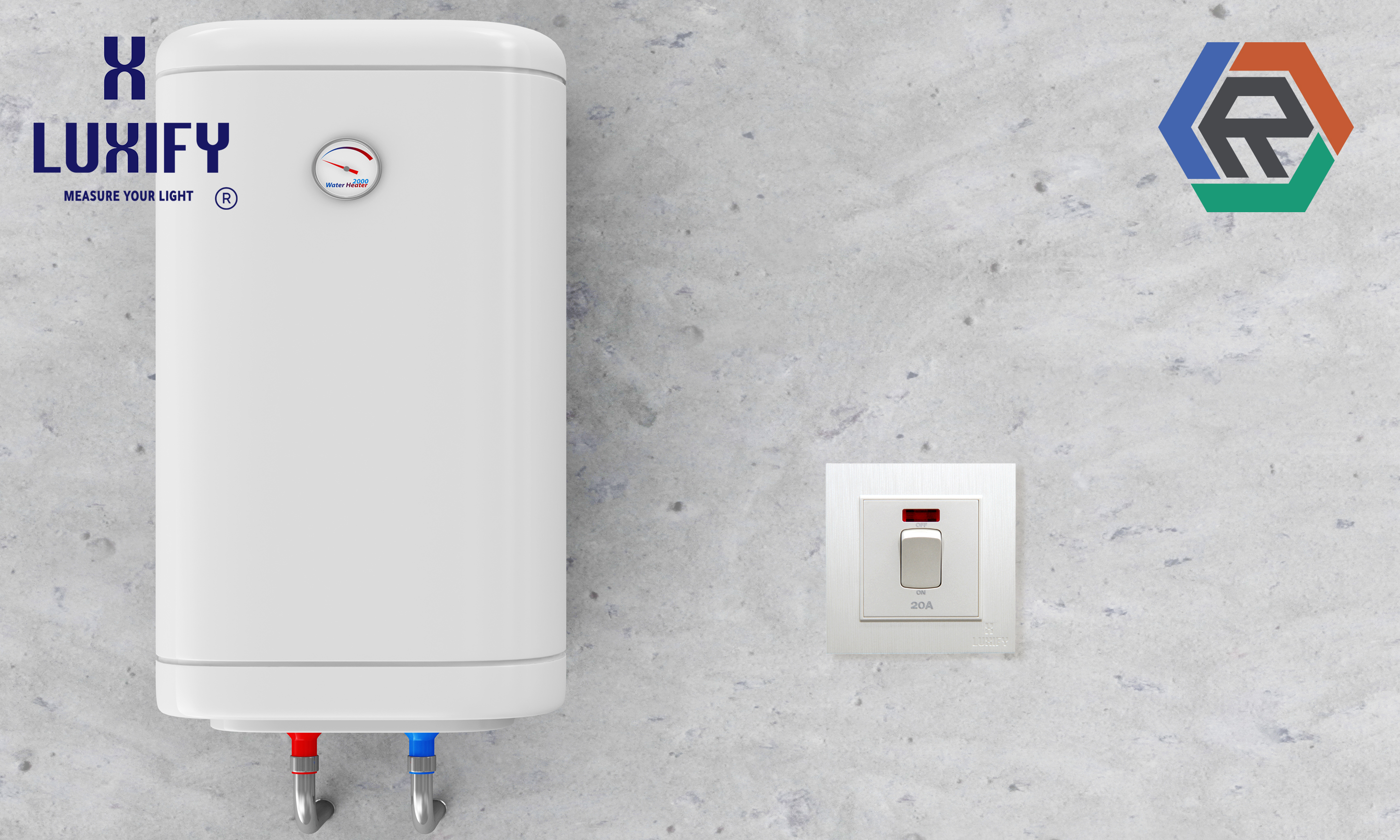 Geyser Switch 20A Pearl