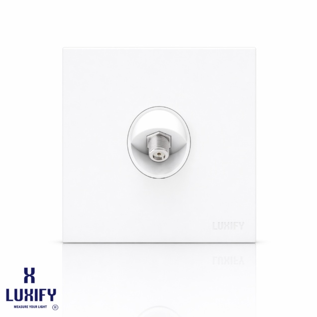 white TV socket LUXIFY