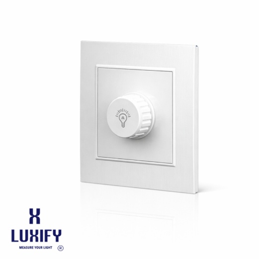 مفتاح دايمر إنارة LUXIFY أبيض 1000 وات تحكم بشدة الإضاءة تصميم أنيق مقاوم للاحتراق