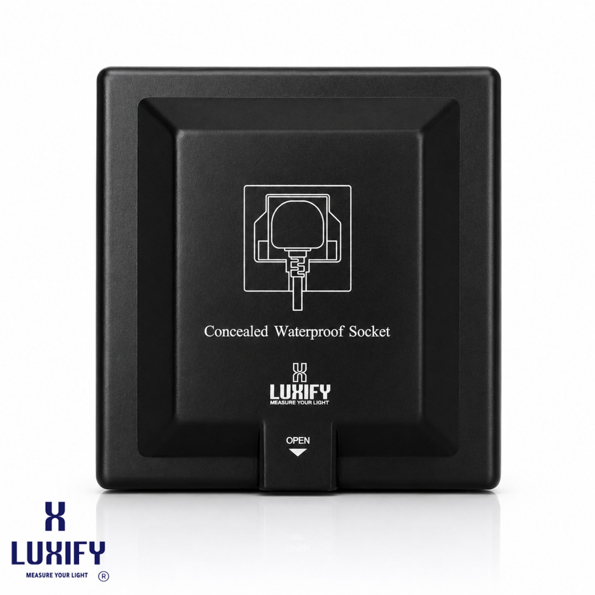 فيش 13 أمبير مخفي أسود LUXIFY